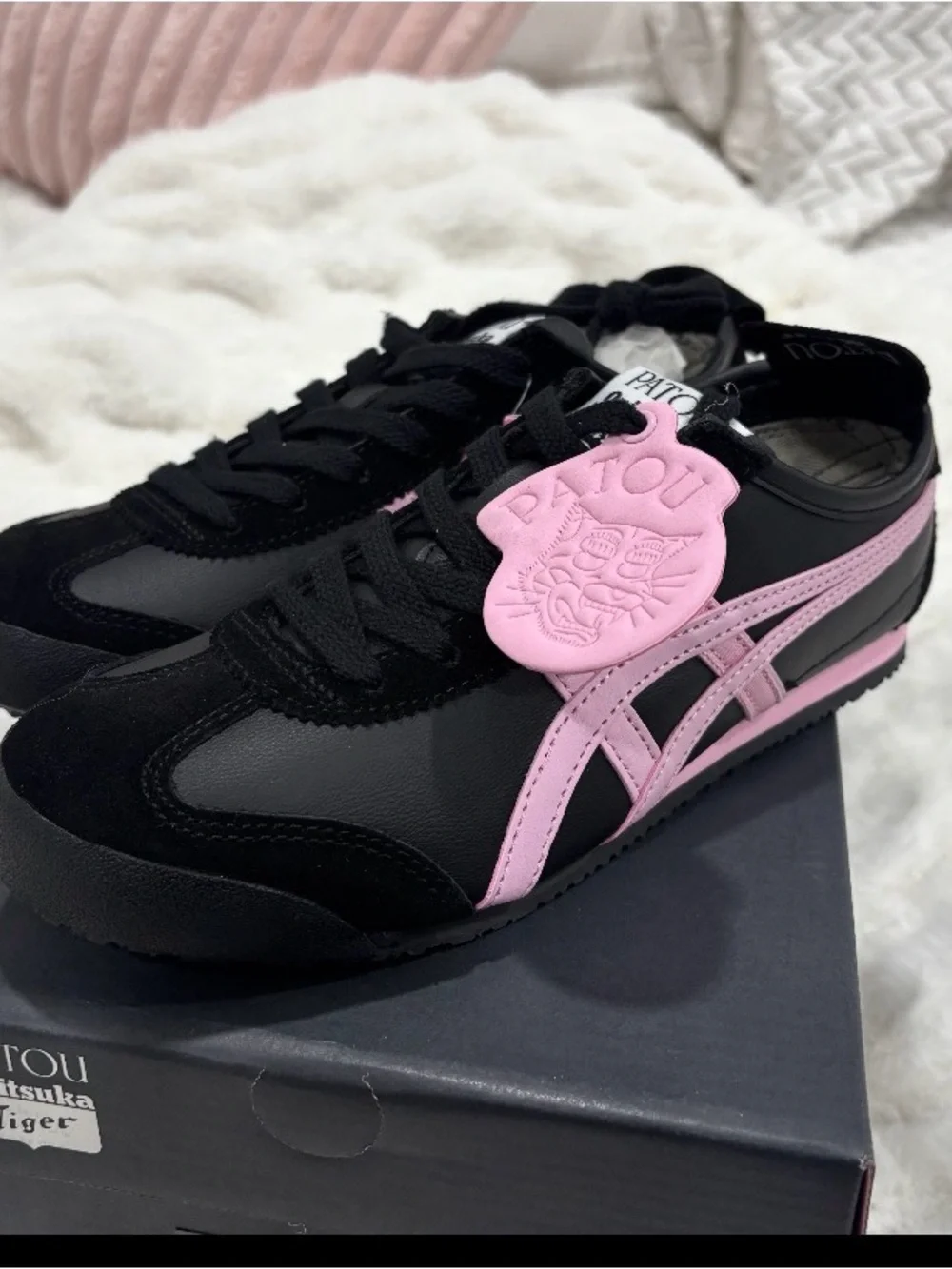 Onitsuka Tiger by Asics  Black & Pink Sneakers